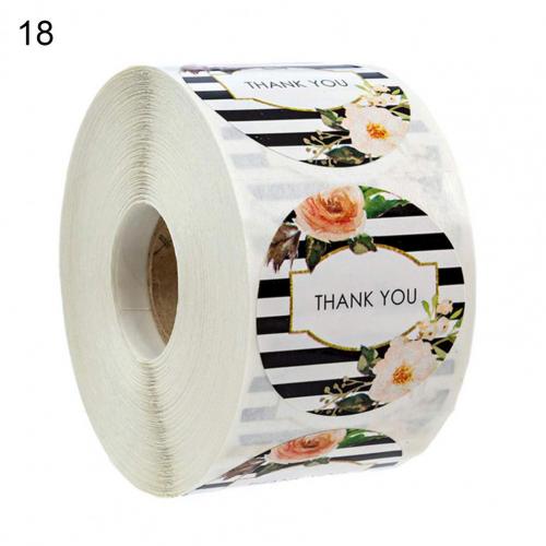 500Pcs Floral Pattern Thank You Stickers Roll Wraps Wedding Card Decals: 18