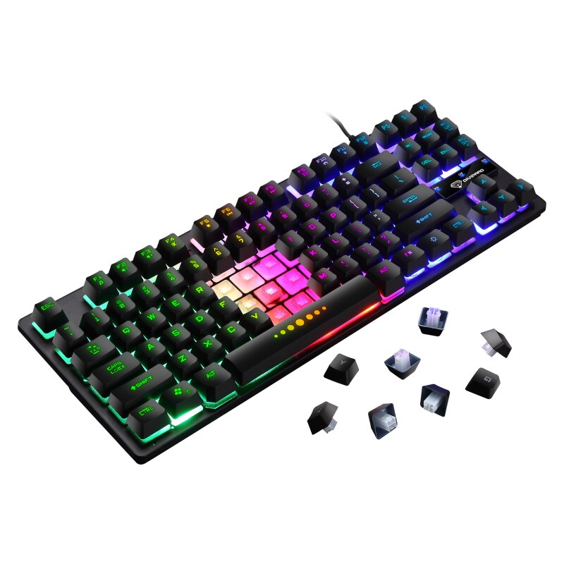 GK-10 Gaming Keyboard Luminous Characters Through 87-key Notebook Gaming Manipulator Keyboard Game Keyboard Teclado Tastatur: Default Title