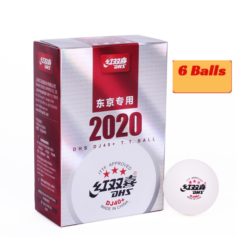 Balles de Tennis de Table originales DHS D40 + 3 étoiles, 40 + balles de Ping-Pong cousues, norme ITTF pour compétition WTT: Violet