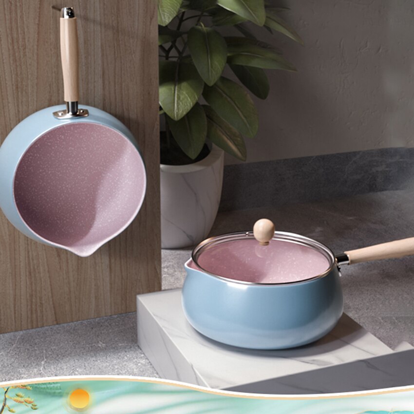 Kleine Melk Pot Met Deksel Kleine Melk Pan Spill-Proof Leuke Non-stick Kleine Pot Voor Mini Huishoudelijke instant Noedels