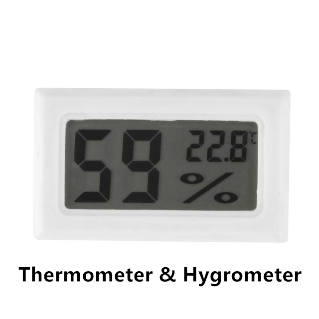 LCD Digital Thermometer Hygrometer Thermostat Kühlschrank Gefrierschrank Tester Temperatur Feuchtigkeit Meter Detektor Thermograph Haustier Auto Auto: Black