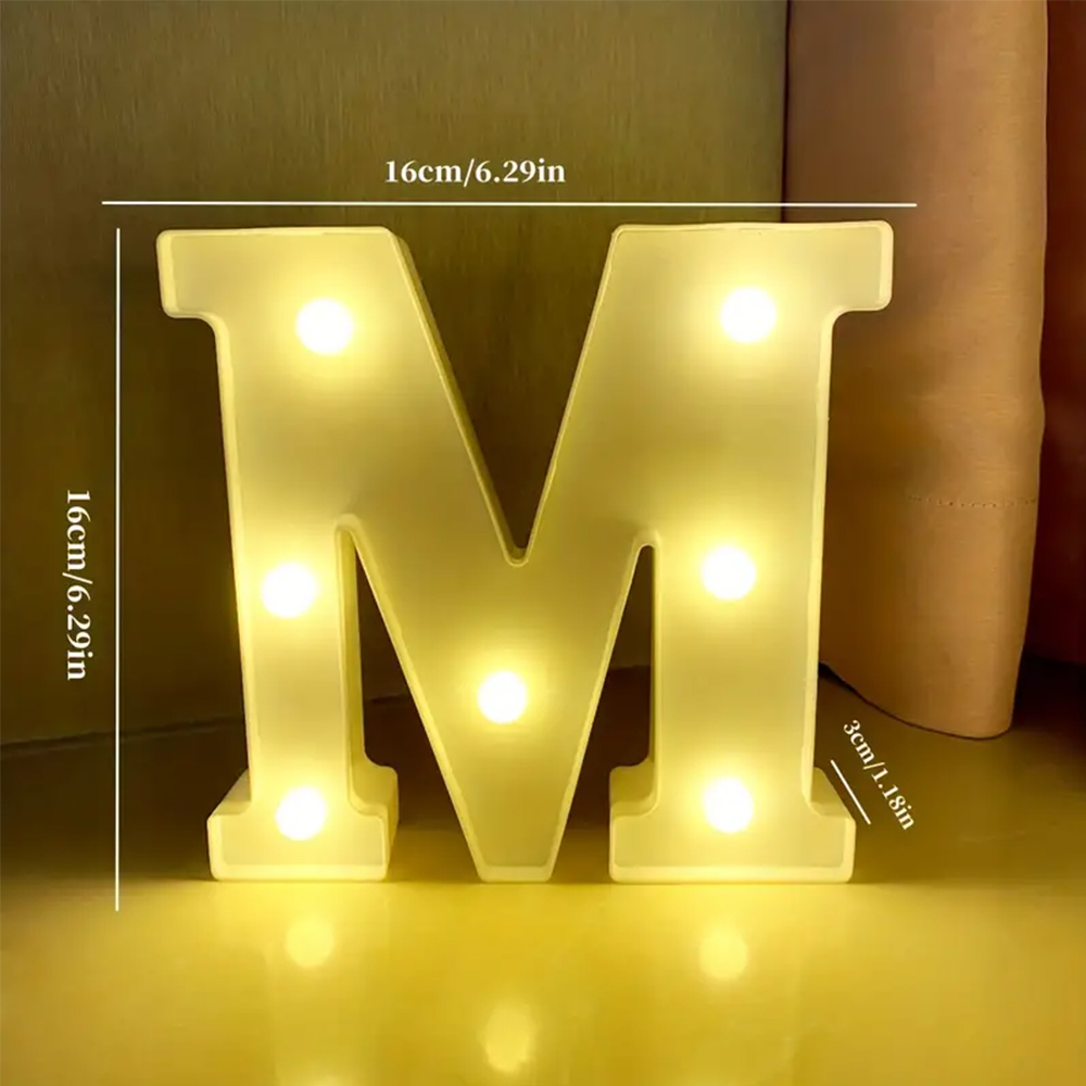 1pc Decorative Letter Led Light Emitting Decoration Battery Night Light Used For Family Weddings Birthdays Parties Letter Lights: RGB