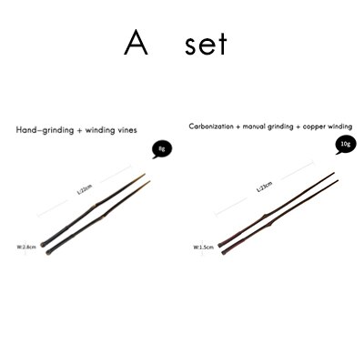 Palillos de madera Natural hechos a mano de estilo japonés para bebé, artículos para comer, palitos para picar con cuerda redondos, nueva venta, Japón/China: A set