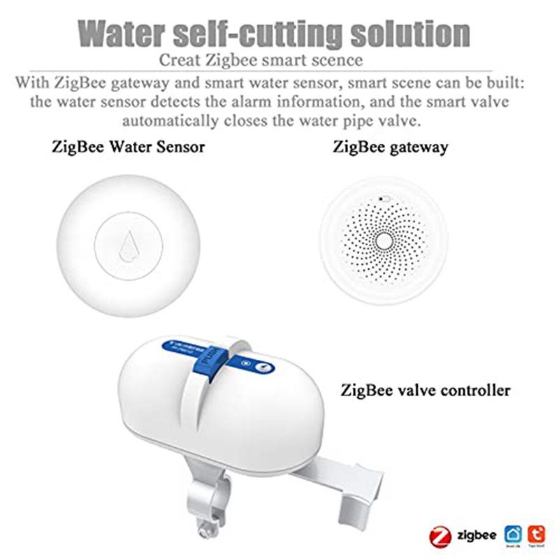 Tuya Smart WiFi Zigbee válvula de agua grifo jardín controlador de aspersor sincronización Control de voz válvula inteligente de Gas para Alexa Google