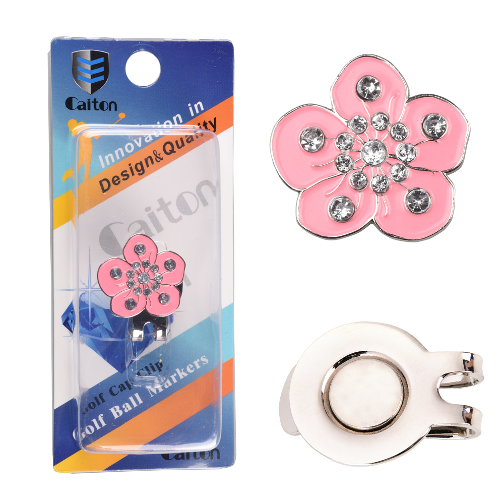1Pcs Golf Ball Mark+Golf Hat Clip Magnetic Alloy marker golf accessories Golf Cap Clips Golf Training Aids: 9