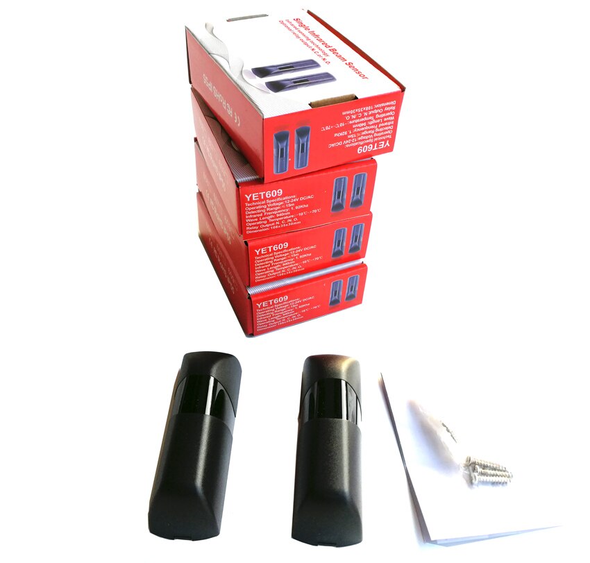 1 set 10m DC/AC 12~24V waterproof IP55 photocell automatic gate door safety sensor alarm infrared beam sensor photocells