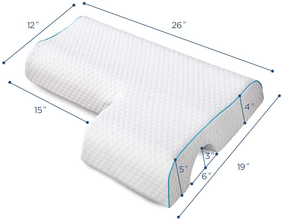 Almohada de brazo Anti-presión, almohada de memoria de rebote lento, almohada de presión para amantes de la parálisis de la mano, almohada Cervical de protección Duet