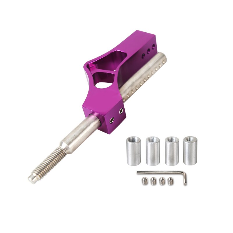 Leva del cambio regolabile in alluminio leva del cambio per auto estensione del cambio estensione del cambio estensione del cambio per auto a curva singola: purple