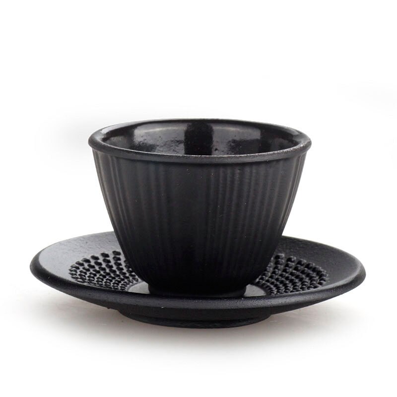 Autentisk japansk jernpotte kop med pude \ skål 50ml-70ml