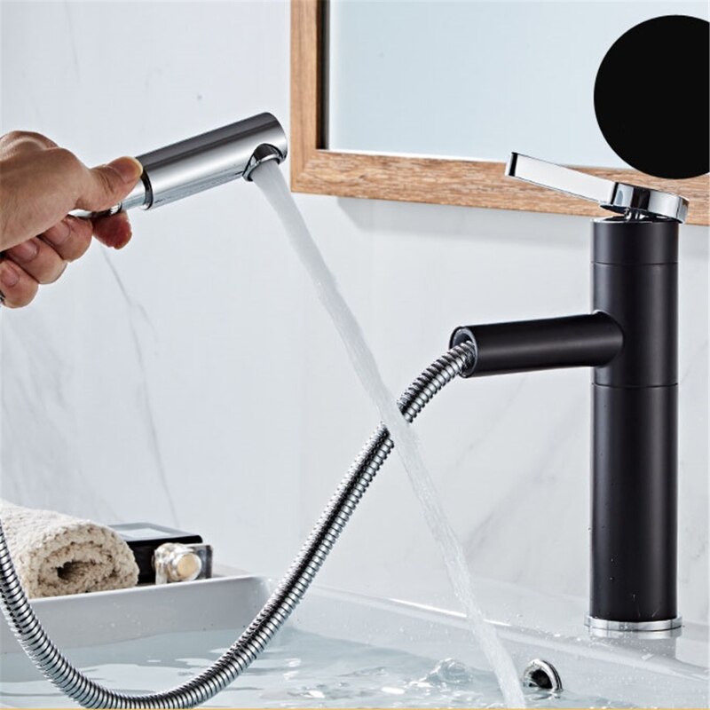 Badrum köksfat kran enkel handtag dra ut spray diskbänk kran 203f: 7 hh 1000977- a-bk