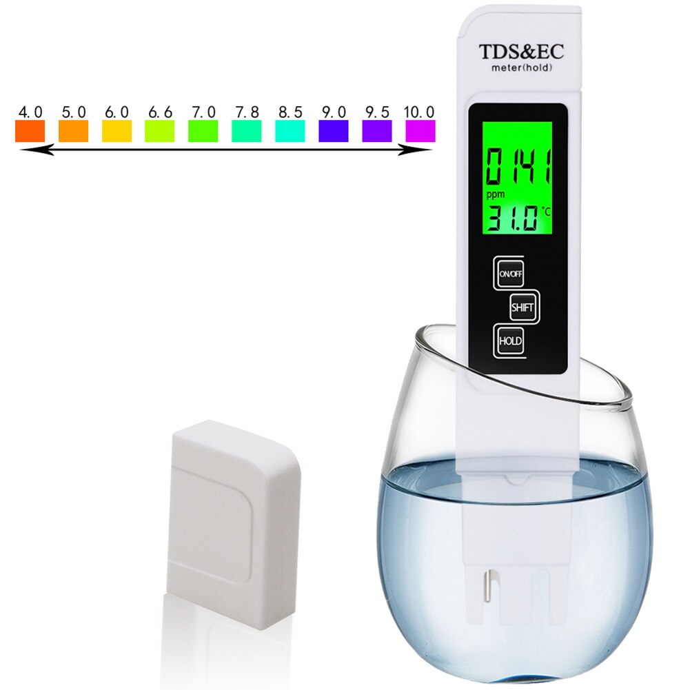 Portable Water Test Pen PH Meter EC TDS Tester Digital Water Hardness Measuring Instrument Water Analyzer Tool Test Pen