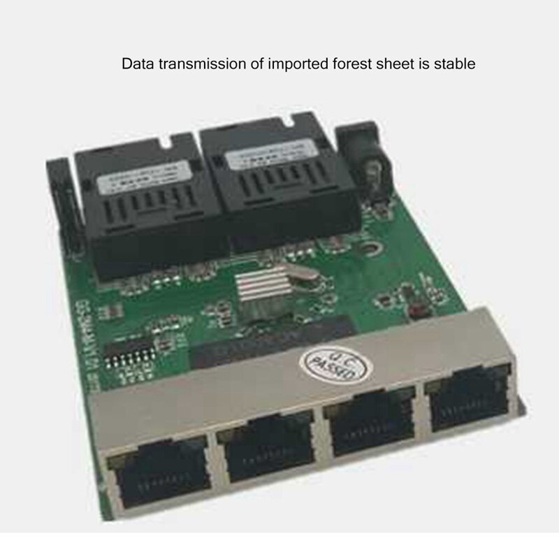 100M Single and Dual Fiber Single Multimode 2 Optical 4 Electric Optical Fiber Transceiver-US Plug