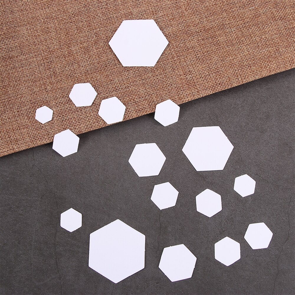 100Pcs Hexagon Templates for Patchwork Paper Quilting Sewing Craft DIY Handmade Garment Fabric Sewing Accessories Tools 6 Sizes
