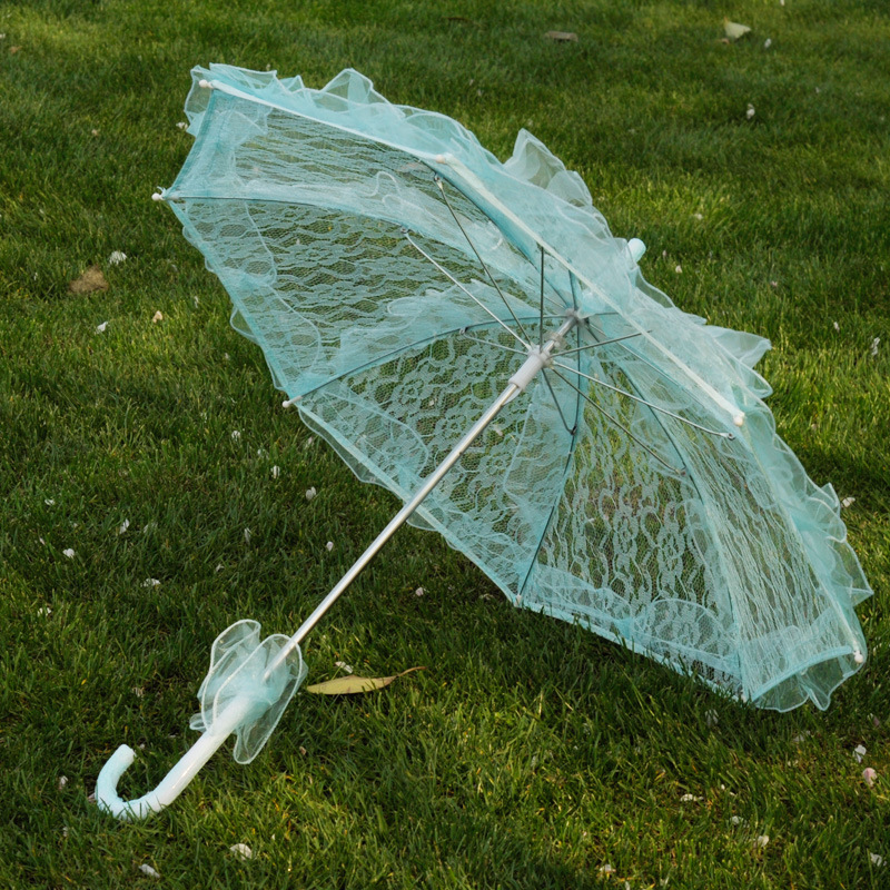 50/60cm Holzgriff Spitze Handwerk Regenschirm Promi schwarz Spitze Regenschirm Sonnenschirm Hochzeit Fotografie Braut Regenschirm Dekor: Burgunderrot
