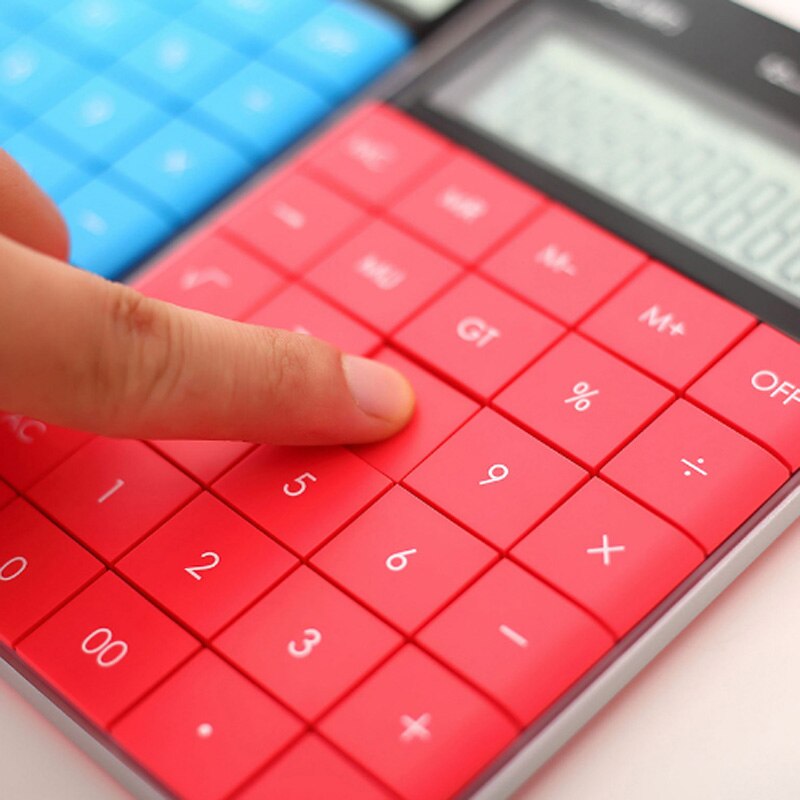 Hotsale calculadora Slim Portable mini 12 digital calculator Solar Energy Tablet buttons keyboard Dual power supply rekenmachine