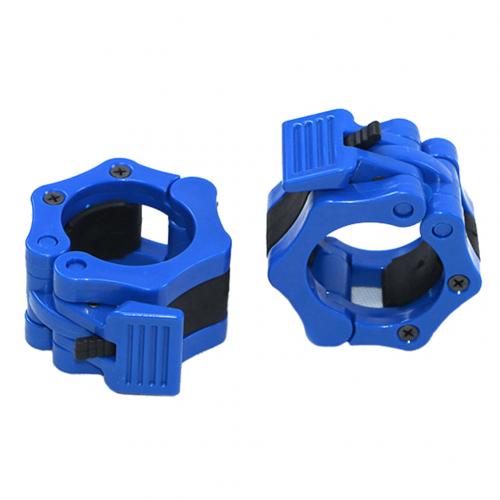 2Pcs 50mm Barbell Collar Locking Clip Clamp Quick Release Bar Gym Fitness Buckle: Blue