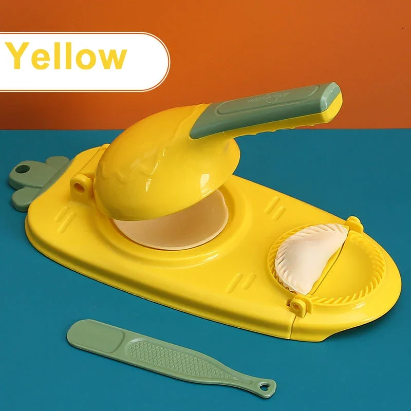 Kit prensador de envoltorio para hacer dumplings 2 en 1, máquina trituradora de masa Manual para ahorro de trabajo, utensilio de cocina, herramienta para hornear pasteles de manzana: Chocolate
