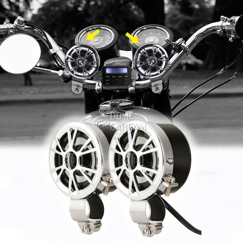 GZRIVERRUN-Altavoces de montaje en manillar para motocicleta, minipar de amplificador de Radio FM MP3, Quad Atv altavoz de Moto, música para Nmax 155