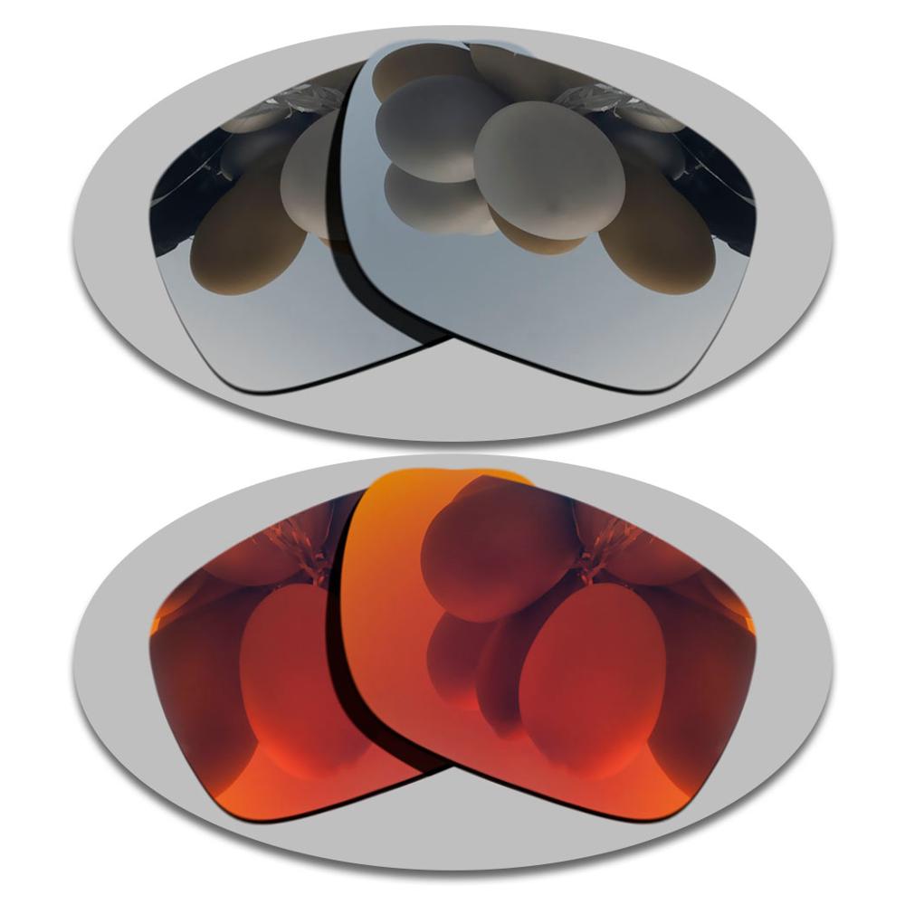 Ersatz Linsen für-Holbrook-Metall OO4123 Sonnenbrille Rahmen-Mehrere Optionen: Silver-Fire Red