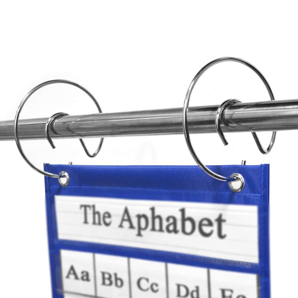 Godery Double Pocket Chart Ring Set Pocket Chart Accessory for Pocket Chart Stand