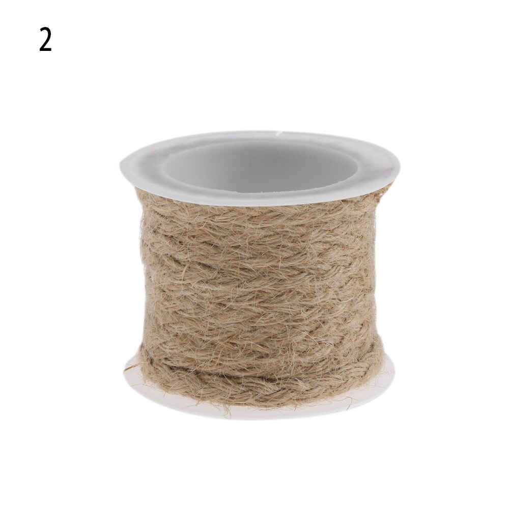 Cuerdas de yute de arpillera de alta tenacidad para manualidades, cuerdas de cáñamo Vintage, Color Natural, suministros para manualidades de de boda, bricolaje, 5/10M: 2