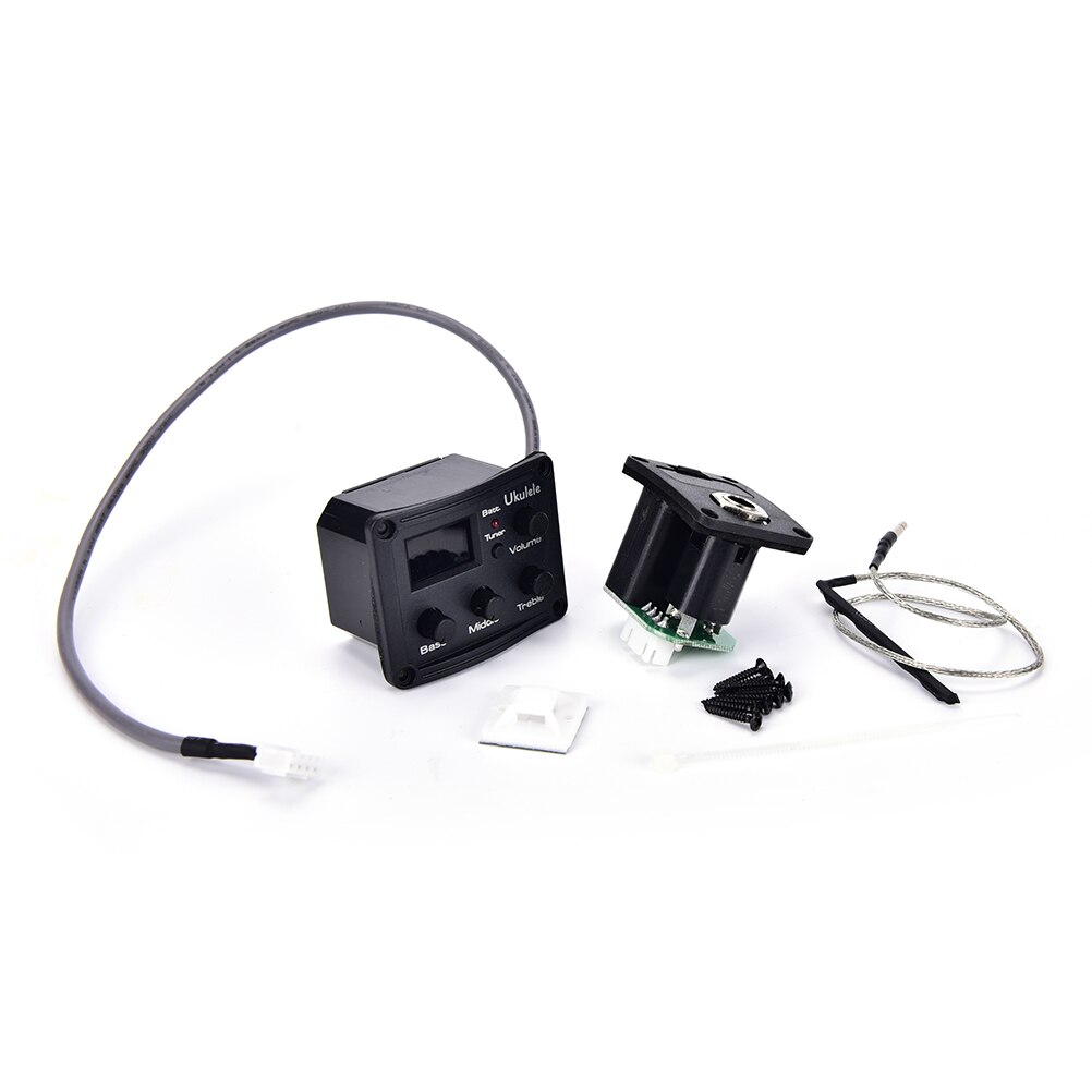 Ukelele ukelele uke piezo pickup voorversterker 3-- bands eq equalizer tuner systeem met lcd-scherm