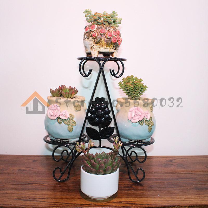 Étagère de bureau en fer forgé avec Mini fleurs, étagère multifonctionnelle pour recevoir le balcon, pot de fleurs: Model7