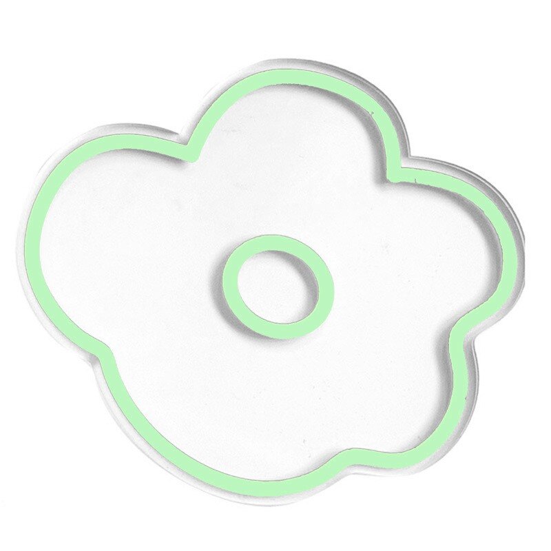 Posavasos acrílico transparente de estilo coreano, posavasos Multicolor con de flores, frutas y animales, herramientas de cocina y hogar, 1 Uds.: 4