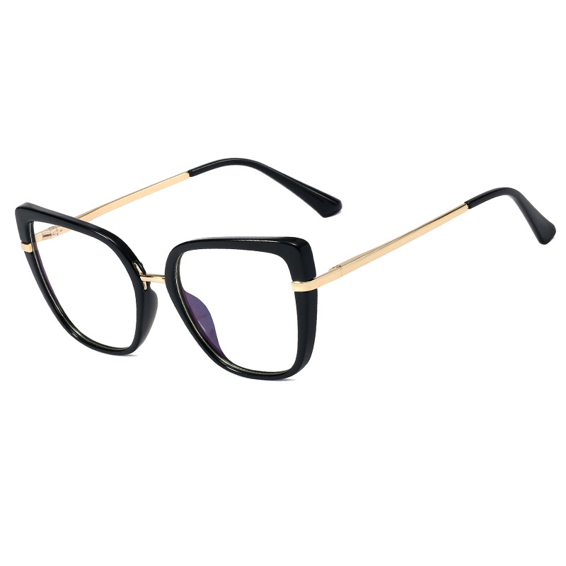 48262 Katze Auge Kunststoff Titan Anti Blau Brillengestelle Ultraleichte Damen Optische Computerbrille: Grün