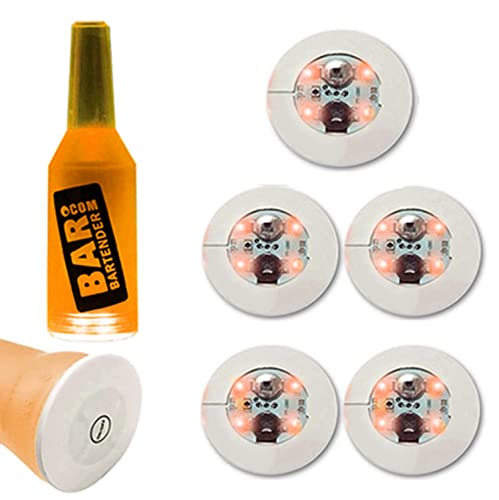 5 stücke einstellen führte leuchtende Untersetzer leuchten Glas Trink flasche Tasse matt für Partys Hochzeiten Bar Weihnachten Heimat Kneipe