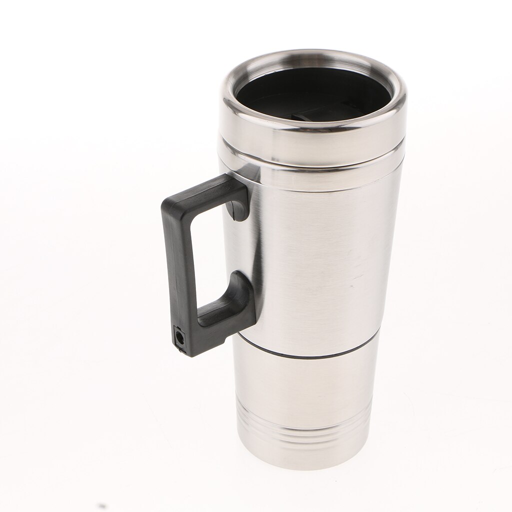 12v Electric Heating Cup Car Electric Thermal Heated Travel Mug Cup for Van Caravan Stainless Steel Travel Mugs