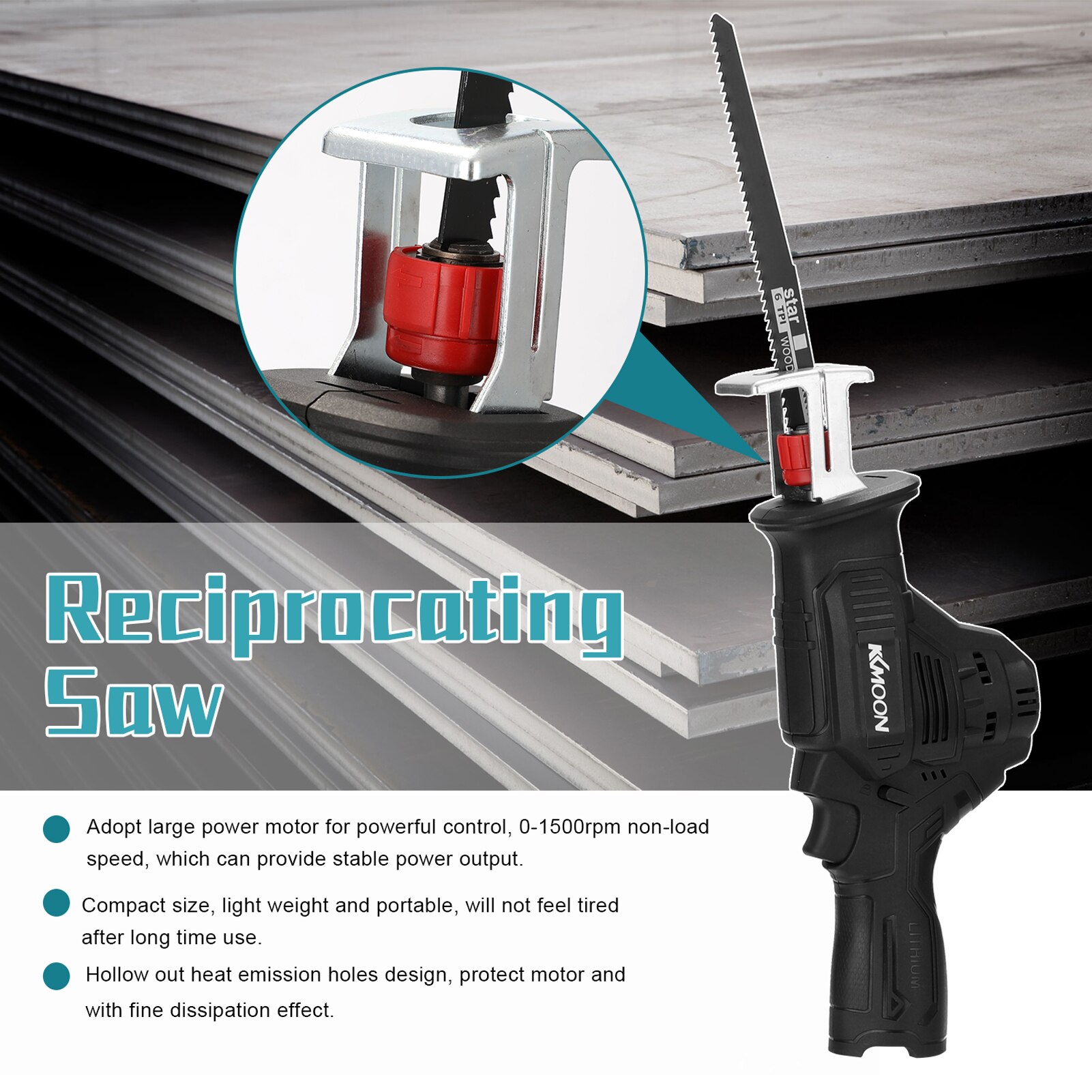 Electric Reciprocating Saws Saber Sawfor Cutting Wood Iron Sheet Plastics Power Tools without Lithium Battery Saw Bit