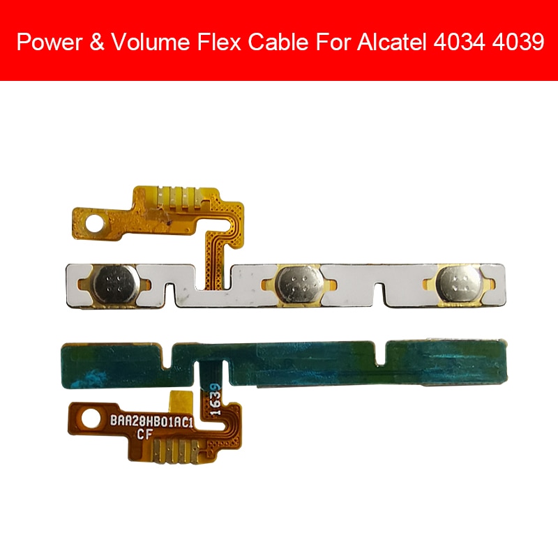 Cable flexible de alimentación y volumen para Alcatel Pixi 4 Vibe OT4034 4034 4034A 4034D botón de encendido/apagado botón de Control cinta flexible