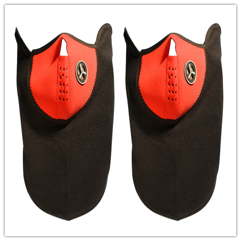 Motorrad Gesicht Maske Fahrrad Vlies Winter Hals Schutz für Kawasaki Z800 E Ausführung NINJA 250 300R Z250 Z300 VERSYS 300X: 2Stck-rot