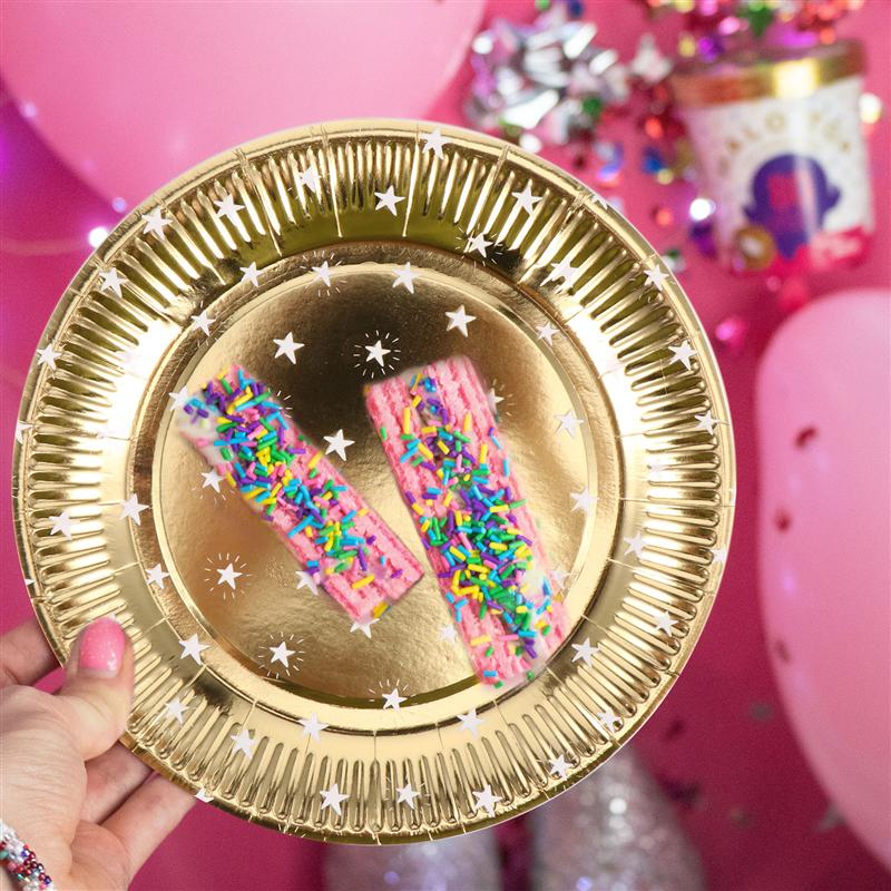 10Pcs Star Patterned Disposable Plates Paper Plates Light Paper Trays Disposable Dishes