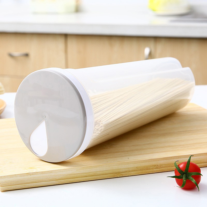 1pc nudler, spaghetti, madopbevaringsboks, forseglede beholdere, lækagesikker opbevaringsboks, grøntsagsskuffe til morgenmadsprodukter, spaghetti, nudler, pasta, korn: Sort
