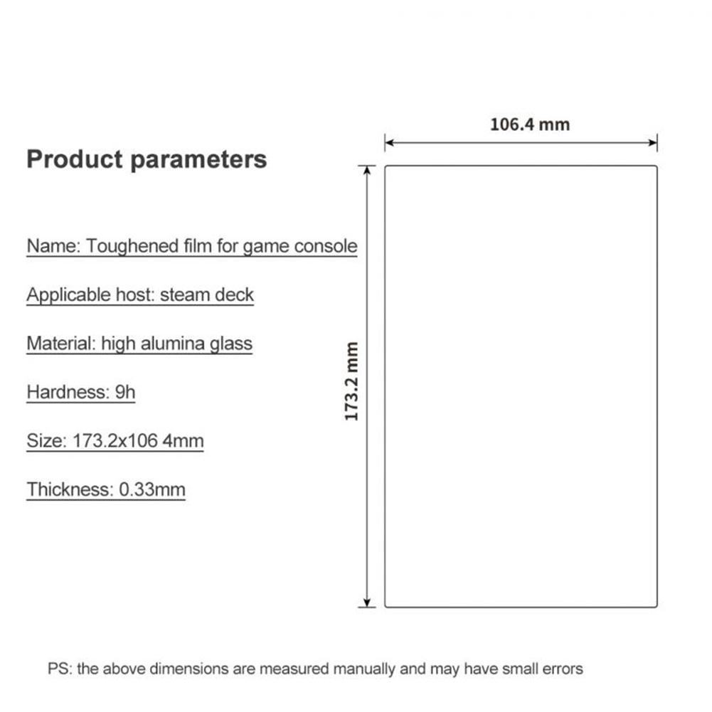 1 Set Gehard Glas Film Compatibel Voor Stoom Dek Spel 9H Console Scherm Beschermende Film Gehard Glas