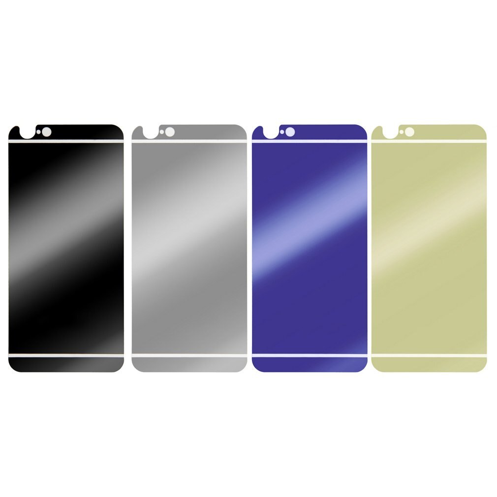 Rückseitenschutz aus gehärtetem glas mit galvanisierter spiegeloptik für iphone 6 plus 5.5 ''