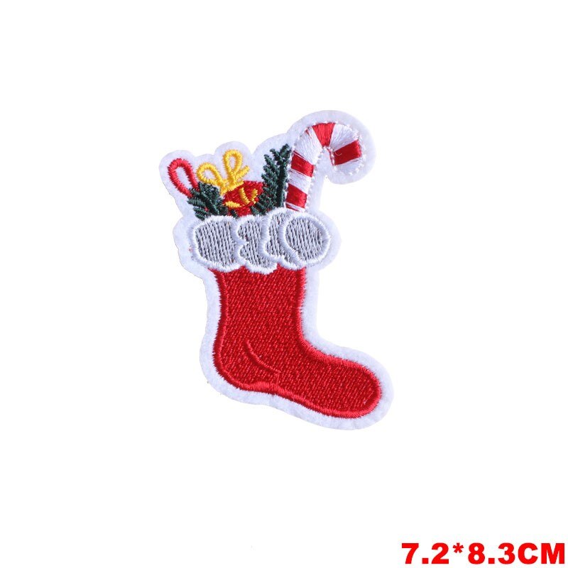 Cartoon Patch Ijzer Op Patches Voor Kleding Streep Kerstmissneeuwman Badges Geborduurd Patches Stickers Op Kleding Diy Applicaties: PE1029CT
