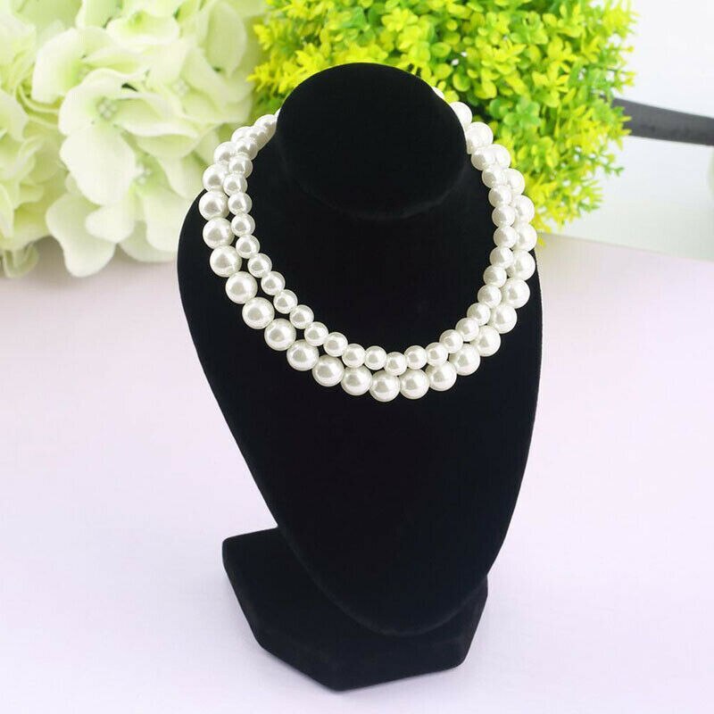 Fluwelen ketting sieraden hanger ketting chokers display buste standaard houder zwart