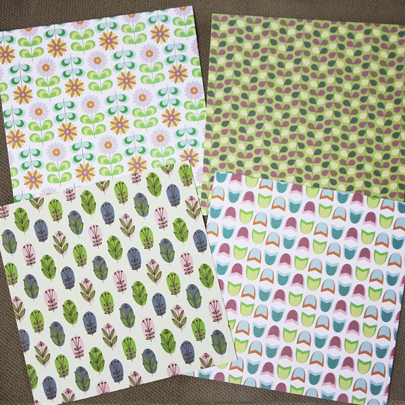 24 sheets 6"X6" Spring patterned paper Pad Scrapbooking paper pack handmade paper craft Background pad Alinacraft