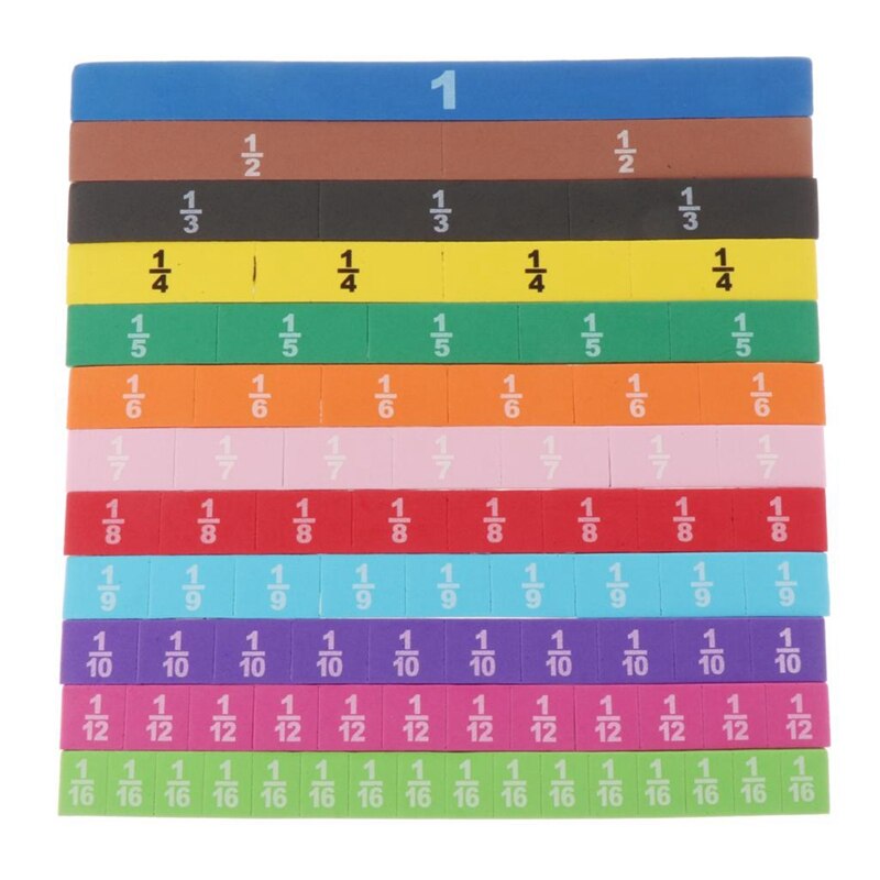 83 magnetische regenbogen-bruchteiler zum rechnen, mathespielzeug, bruchteiler, lernspiele für frühe mathematische fähigkeiten: Default Title