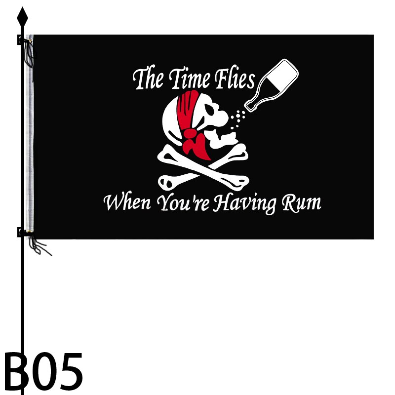 90* 154cm 1 stk piratflag kranium flag lærred header banner polyester med messing tyller halloween temafest udendørs dekoration: B05