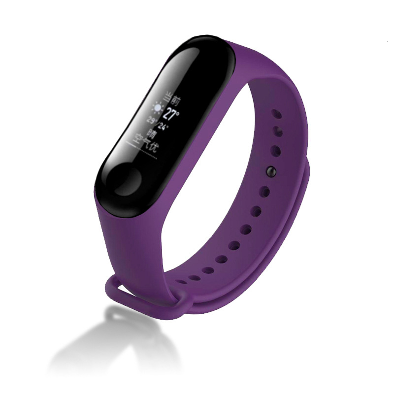 Smart strap for the Xiaomi mi band 4 replacement wrist strap, for the Xiaomi mi band 3 multicolor replacement bracelet strap: Purple