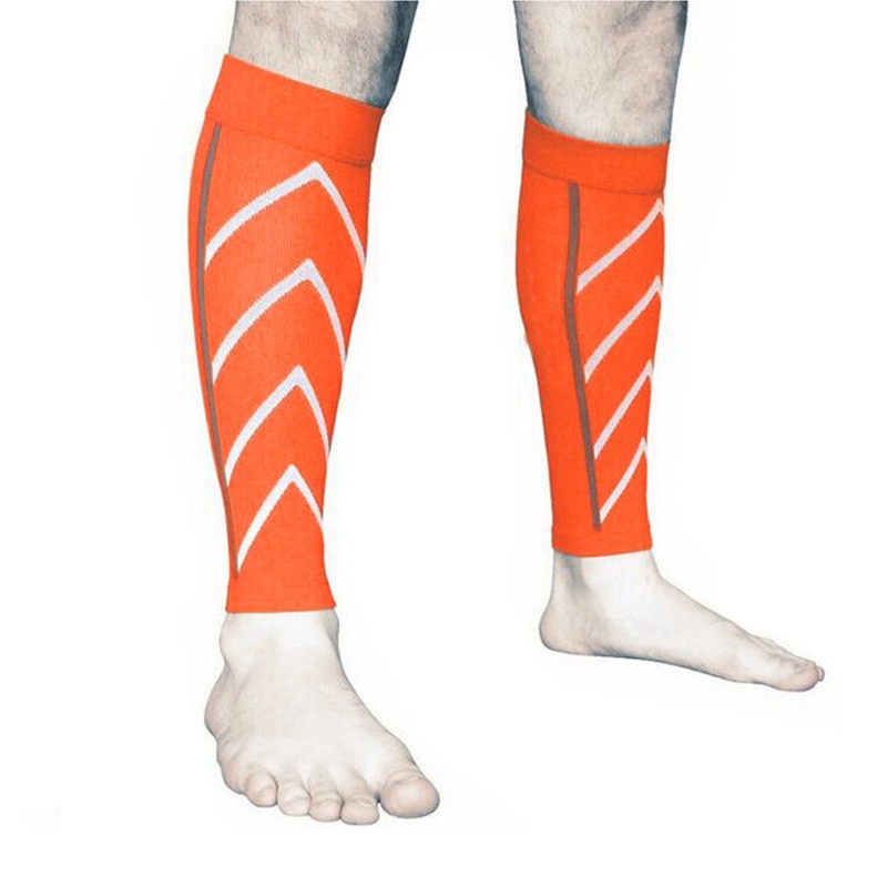 1 par lægstøtte gradueret komprimering ben ærme strømper udendørs træning sports sikkerhed  mu8669: Orange