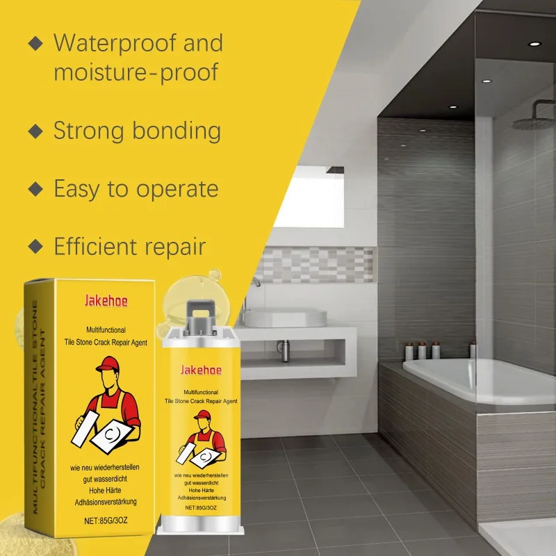 Kit adhesivo para reparación de grietas, sellador multifuncional para reparación de suelos de mármol esmaltado con agujeros para azulejos de cerámica de Color ajustable para el hogar