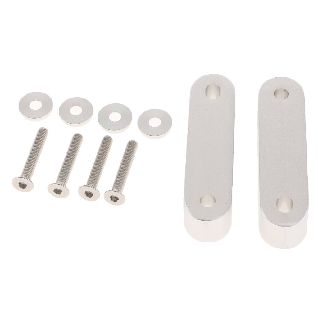 Kit de jeu de Risers d'espacement de capot en alliage d'aluminium pratique universel: Silver