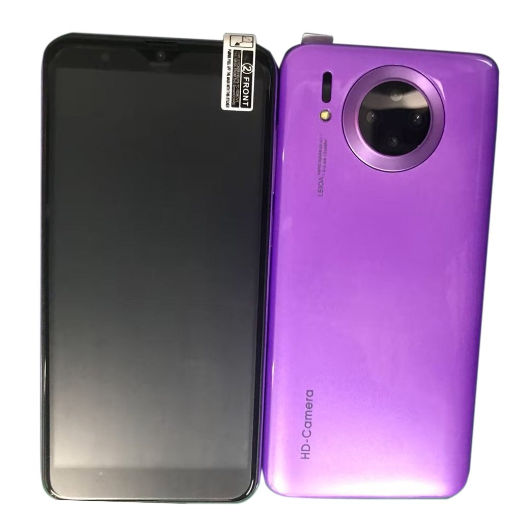 Mate33 Pro Smartphone with 512M+4GGB Large Memory 5.8 Inch Screen Support Face/Fingerprint Unlock Dual SIM Mobile Phones: US purple
