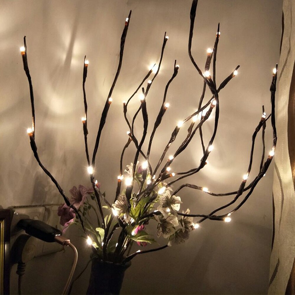 2021top Led Willow Tak Lamp Bloemen Verlichting 20 Lampen Home Christmas Party Garden Decor Товары Для Дома