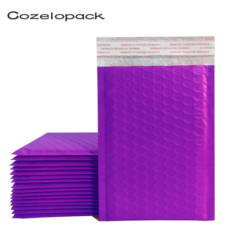 10 stk  #0 6 x 10 tommer lilla poly boble mailer polstrede konvolutter 175 x 230mm selvforseglet postpose boble konvolut emballage konvolutter